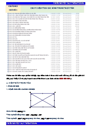 Phiếu bài tập dạy thêm môn Toán Lớp 6 - Chủ đề 3 Hình học trực quan. Chu vi diện tích các hình trong thực tiễn